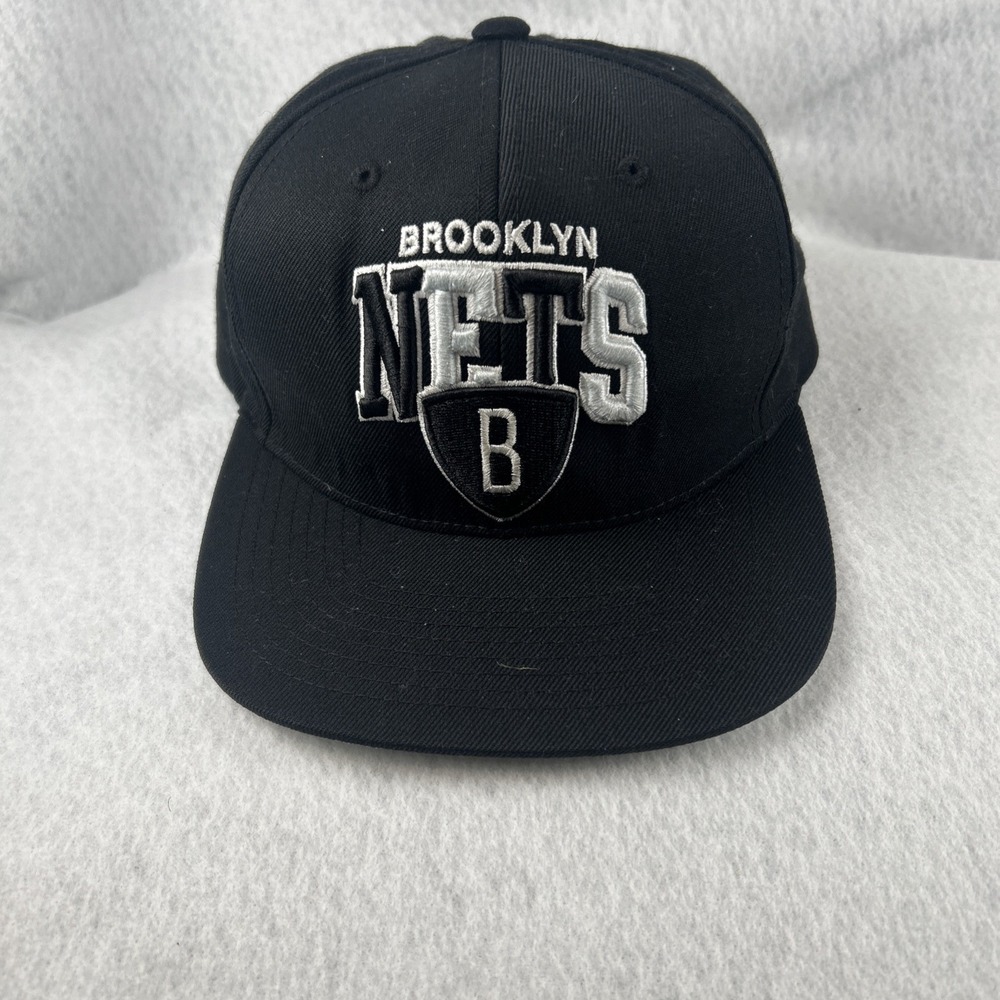 Brooklyn Nets Hat Cap Men's Black Snapback NBA Mitchell & Ness
